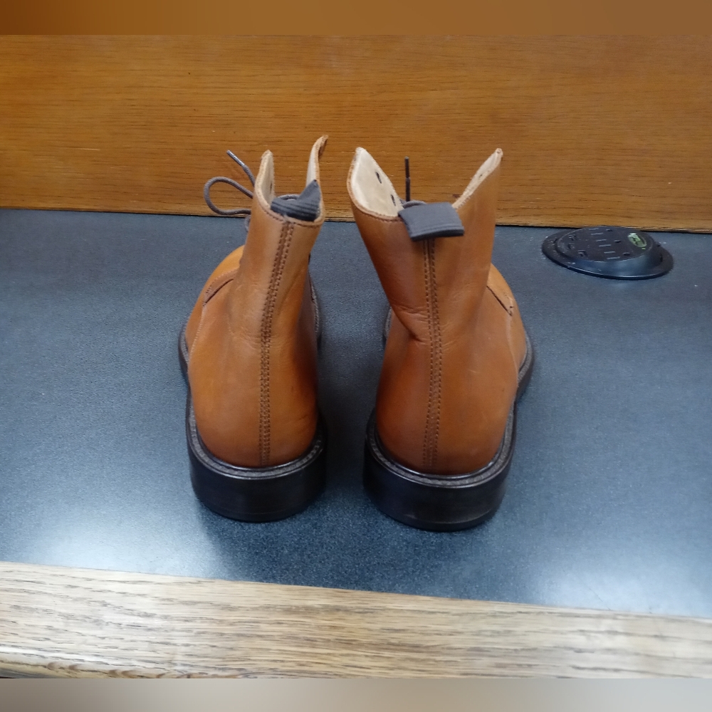 Luxury Leather Women's Boots Cognac - Picture 4 of 7